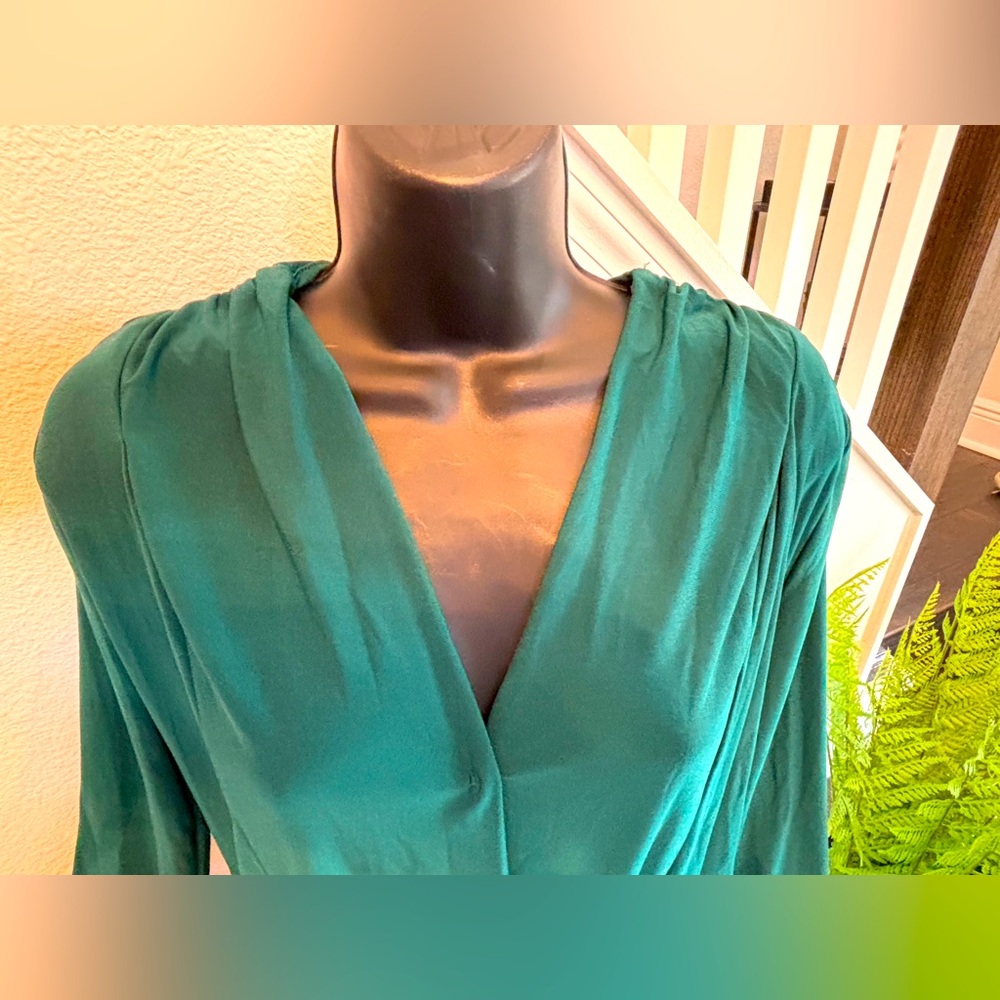 Haute Monde Hunter Green Bodysuit Top